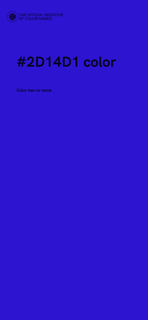 #2D14D1 color image