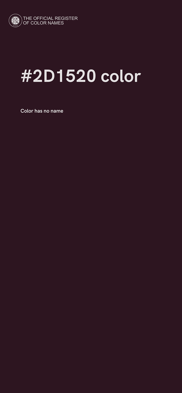 #2D1520 color image