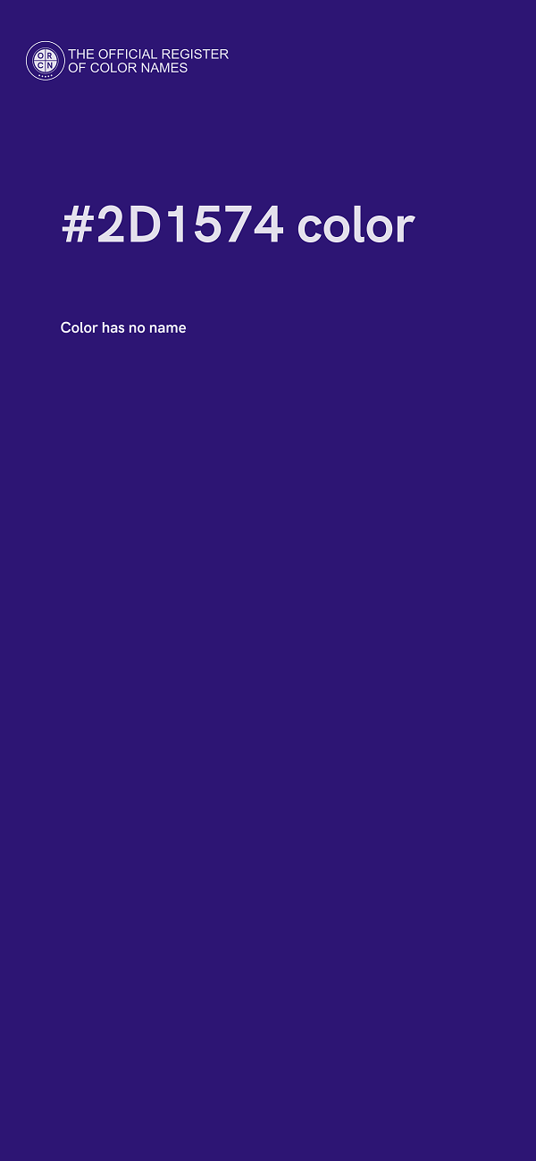 #2D1574 color image