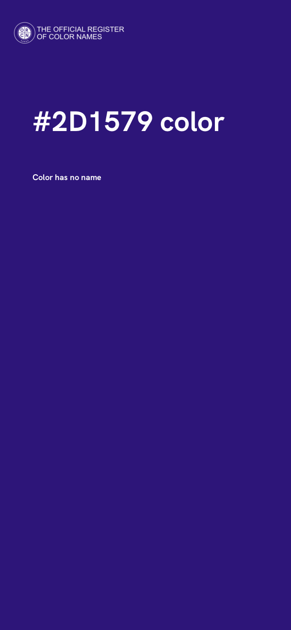 #2D1579 color image