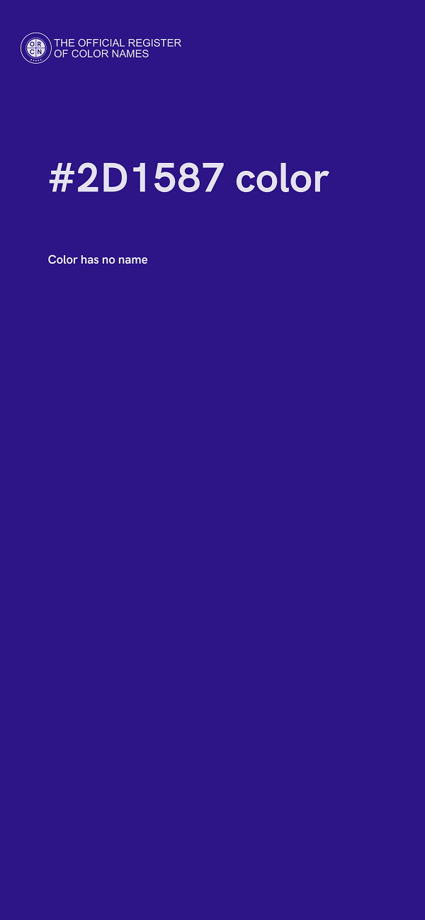 #2D1587 color image