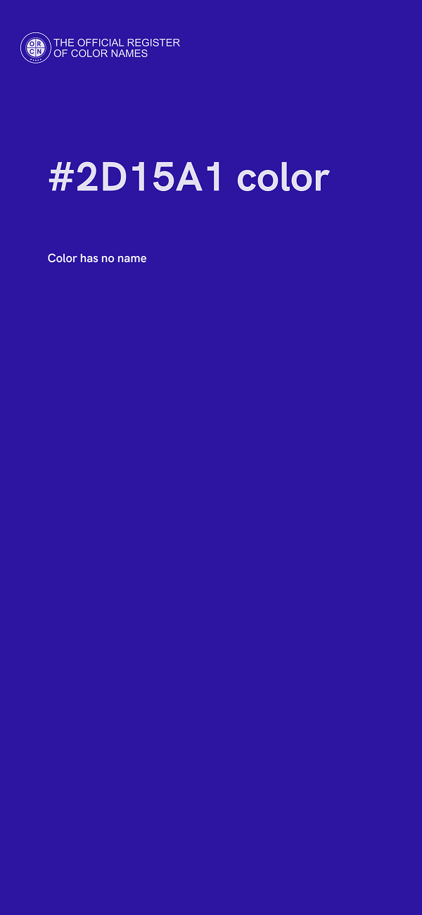 #2D15A1 color image