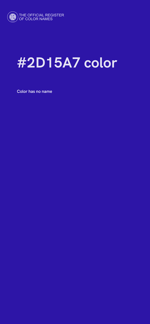 #2D15A7 color image