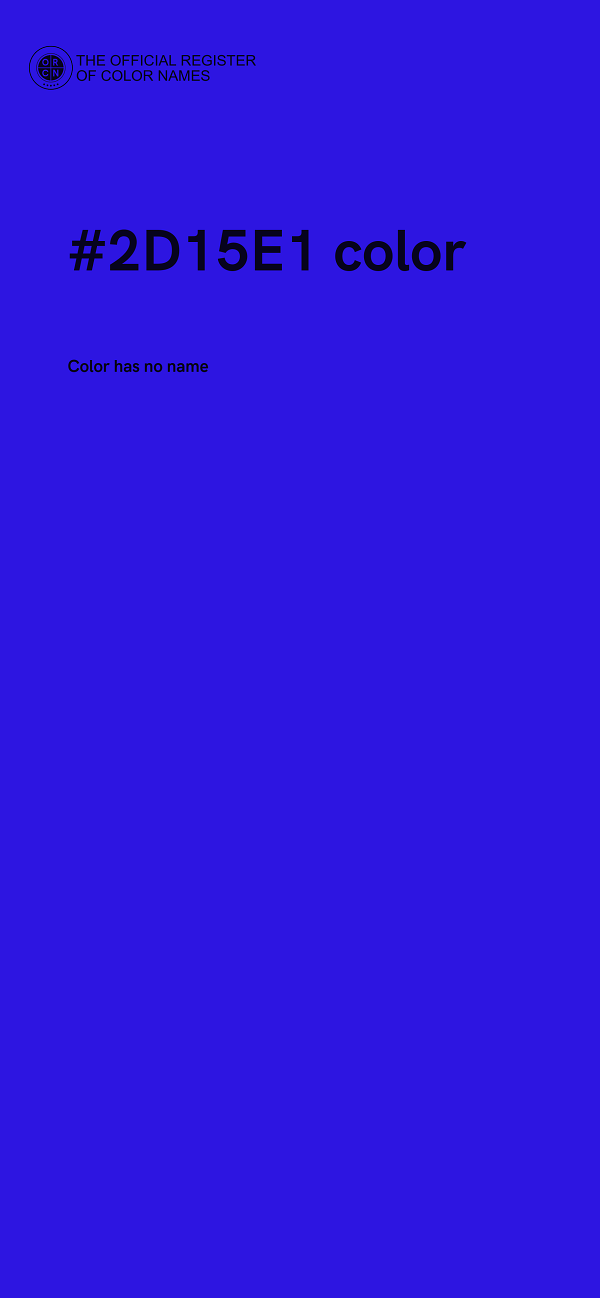 #2D15E1 color image