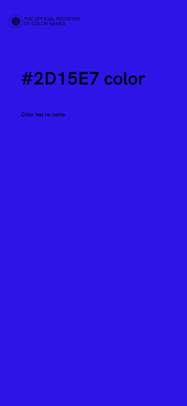 #2D15E7 color image