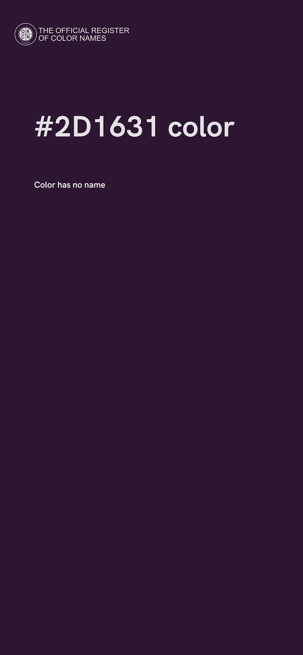 #2D1631 color image