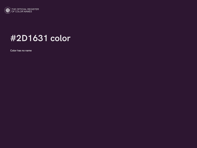 #2D1631 color image
