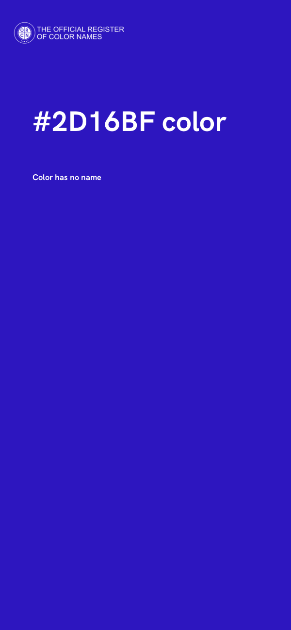#2D16BF color image