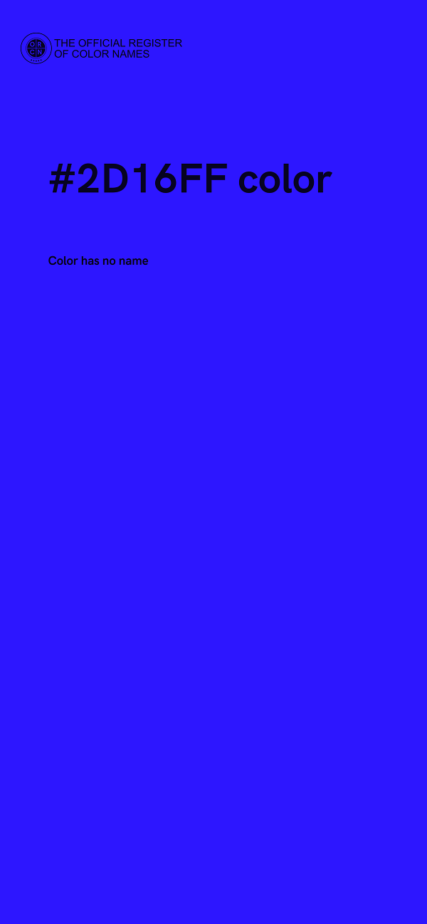 #2D16FF color image