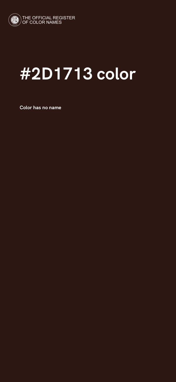 #2D1713 color image