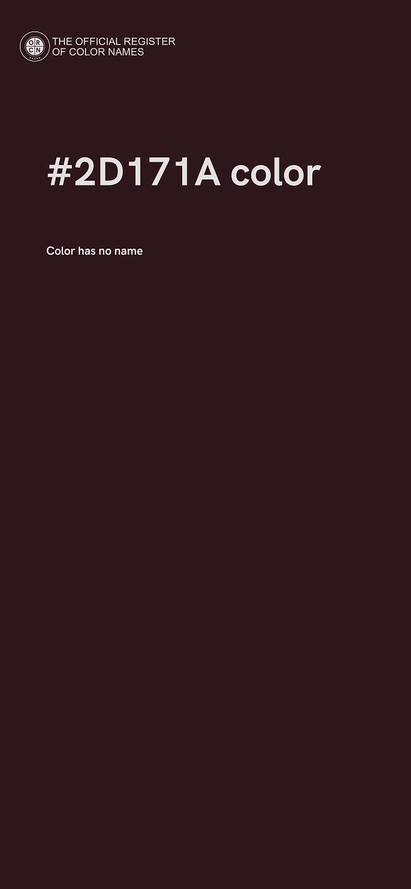 #2D171A color image