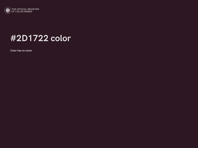 #2D1722 color image
