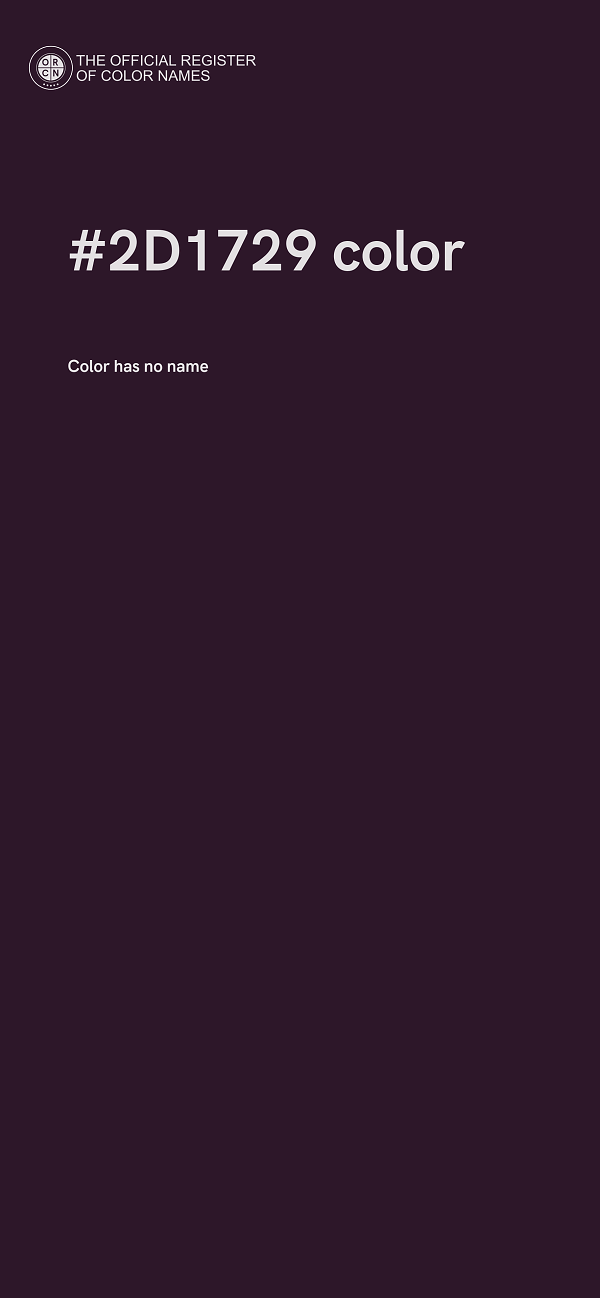 #2D1729 color image