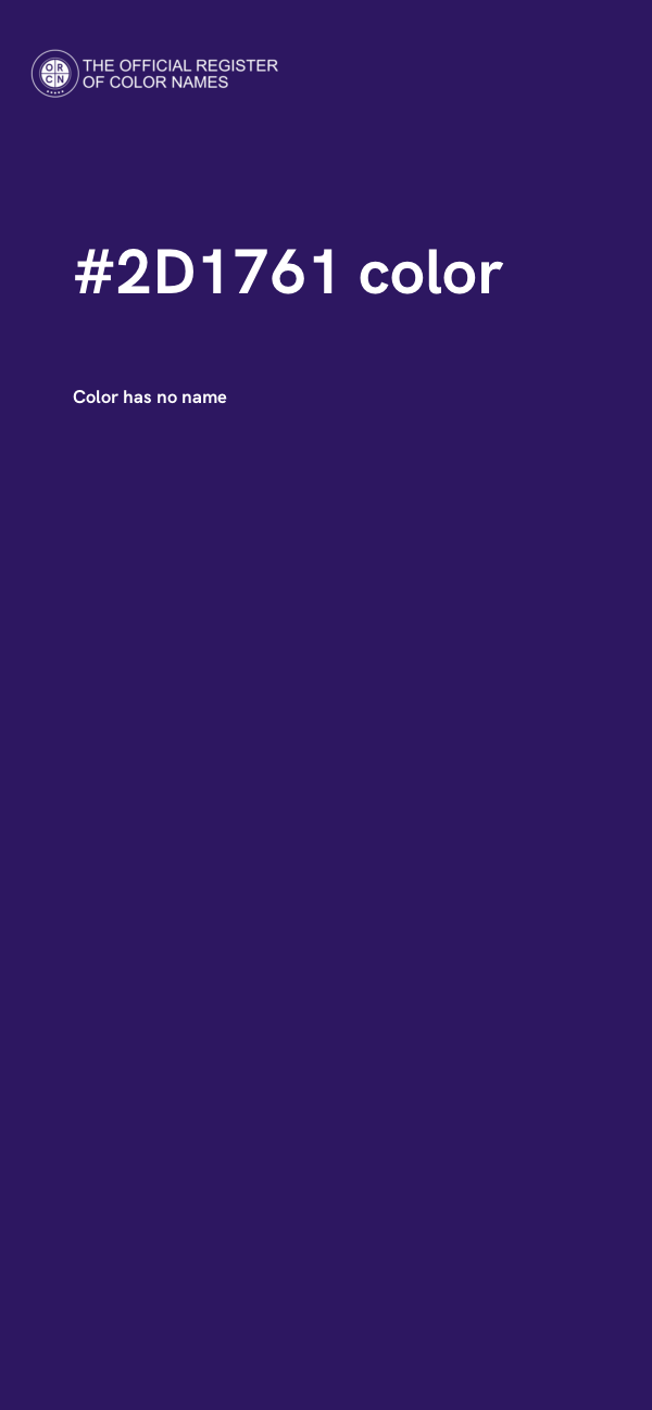 #2D1761 color image