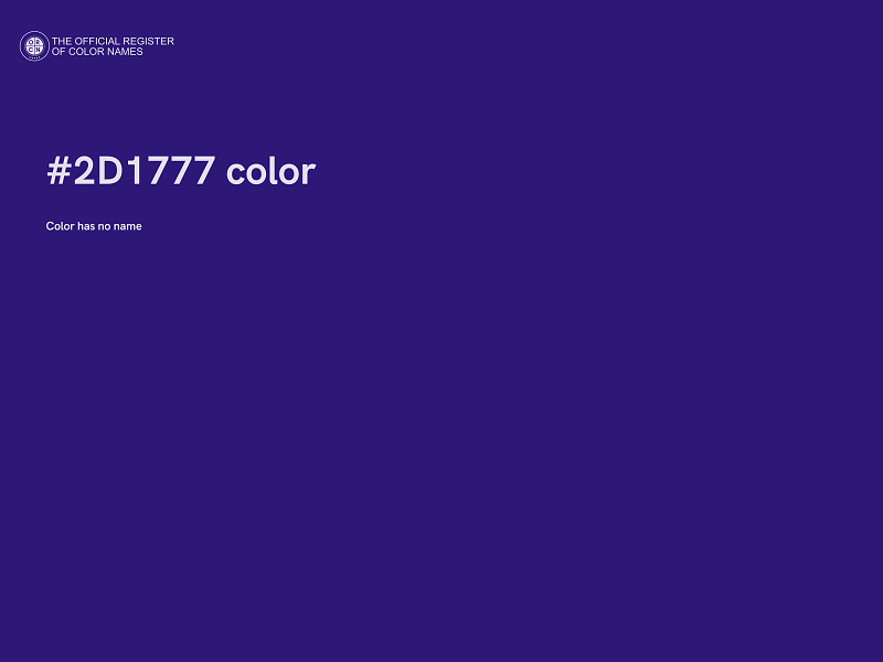 #2D1777 color image