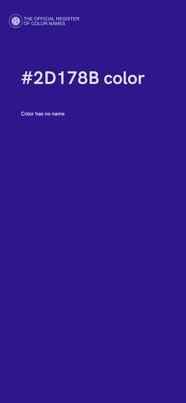 #2D178B color image