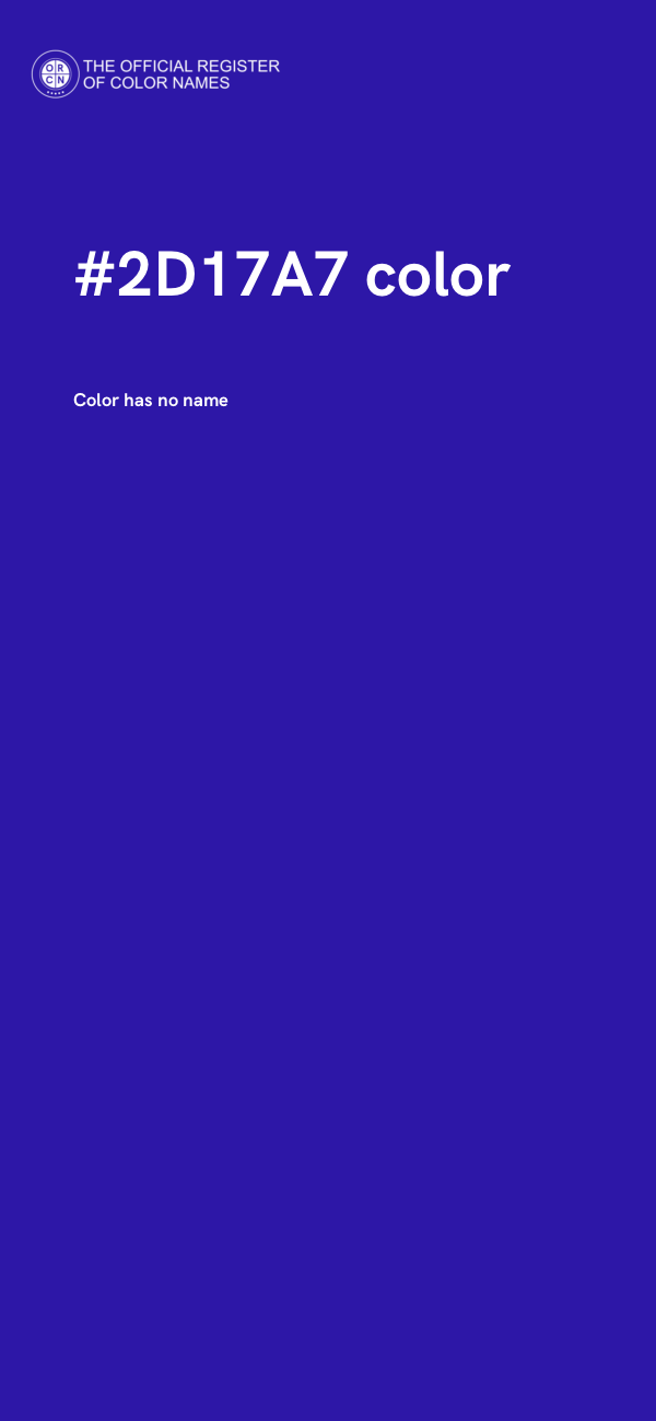 #2D17A7 color image