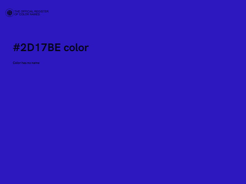 #2D17BE color image