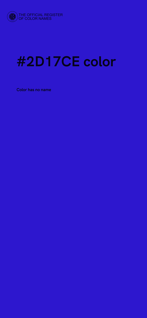 #2D17CE color image