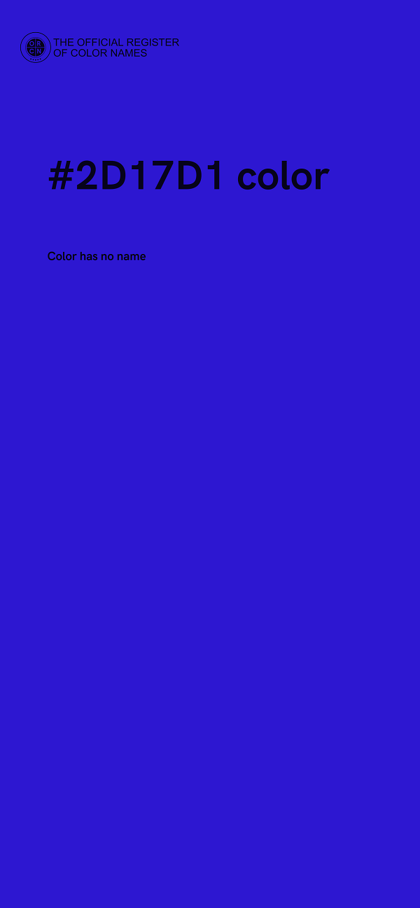 #2D17D1 color image
