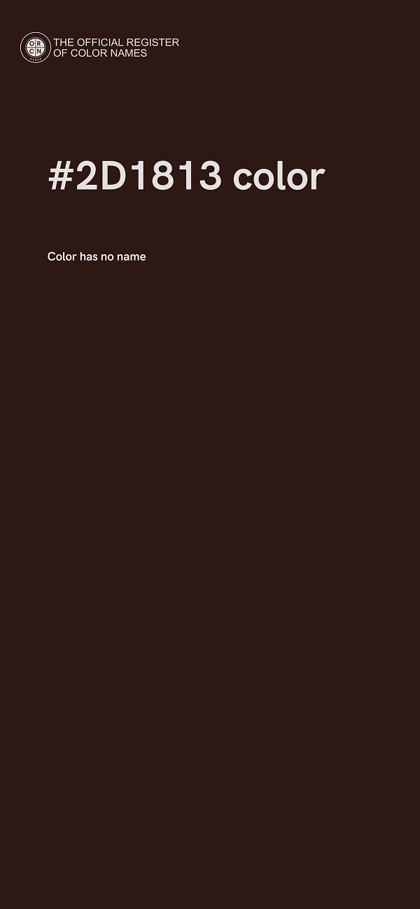#2D1813 color image