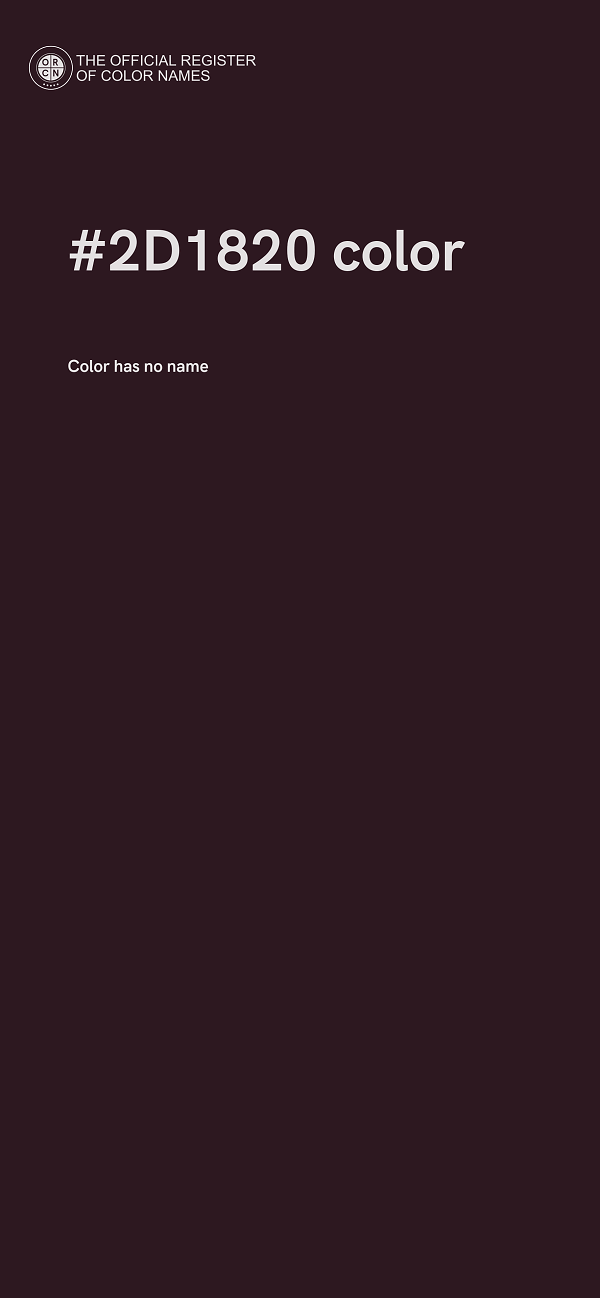 #2D1820 color image