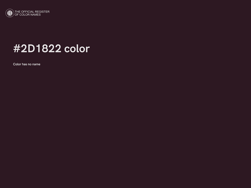 #2D1822 color image