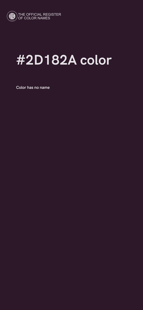 #2D182A color image