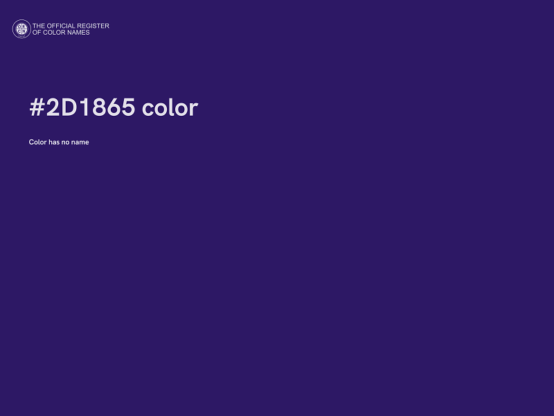 #2D1865 color image