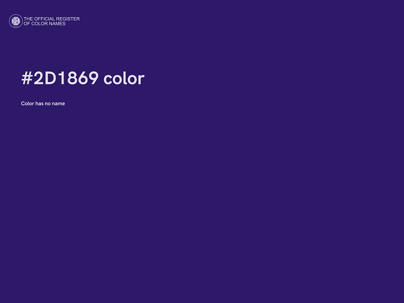 #2D1869 color image