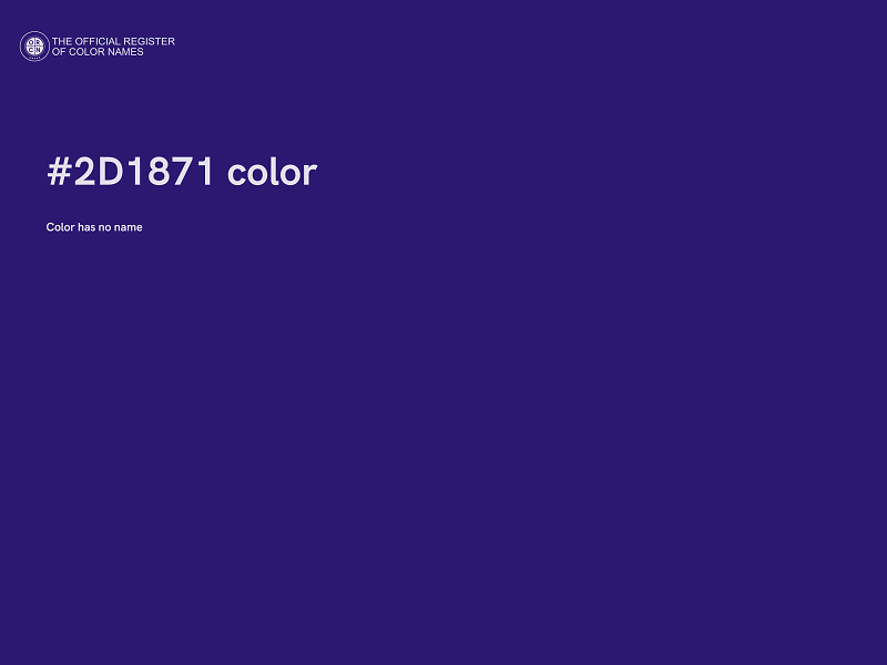 #2D1871 color image