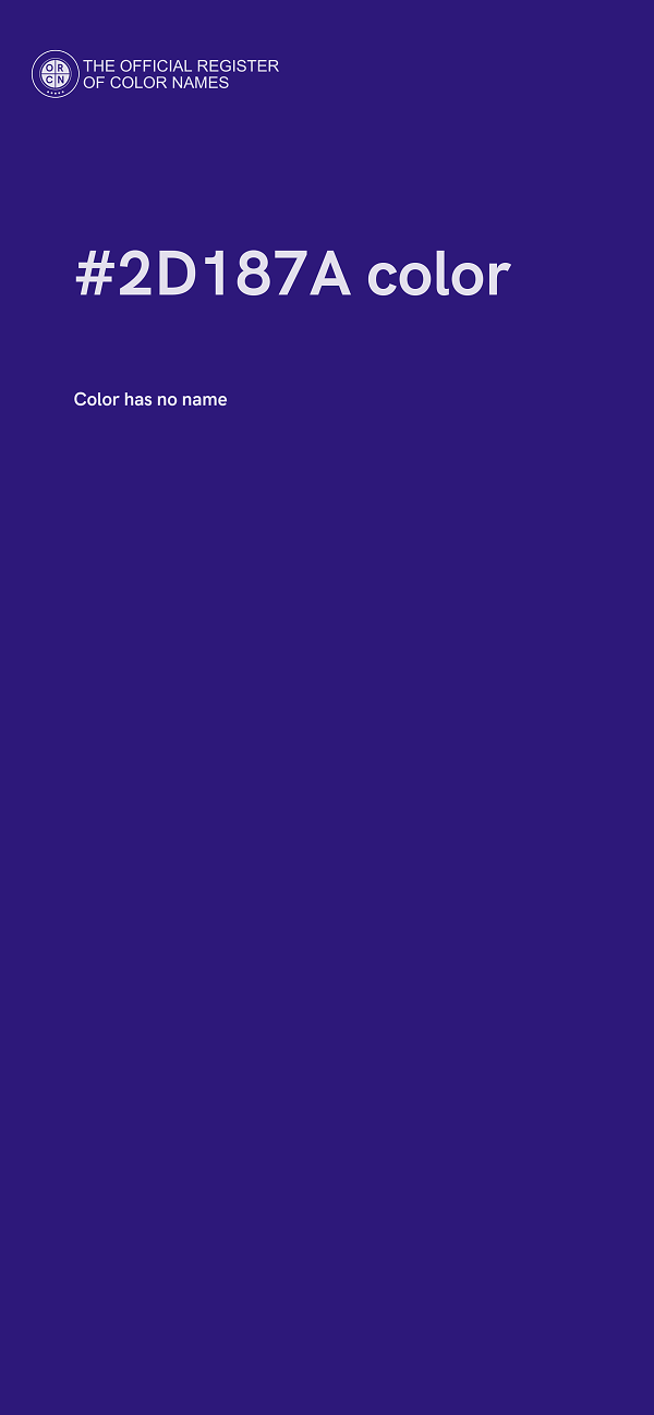#2D187A color image