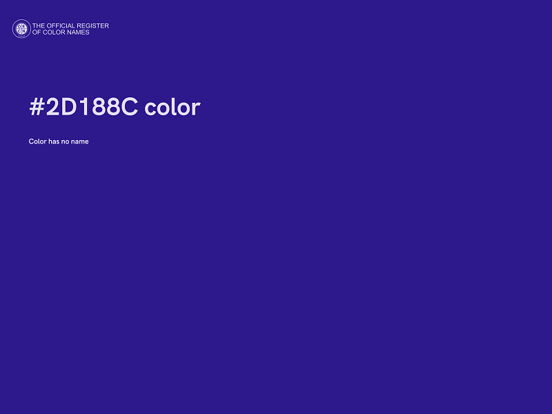 #2D188C color image