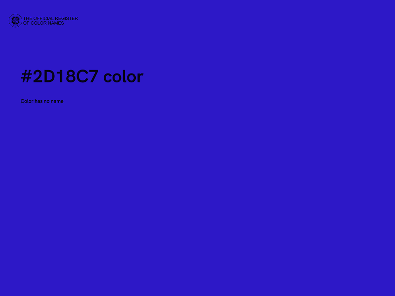 #2D18C7 color image