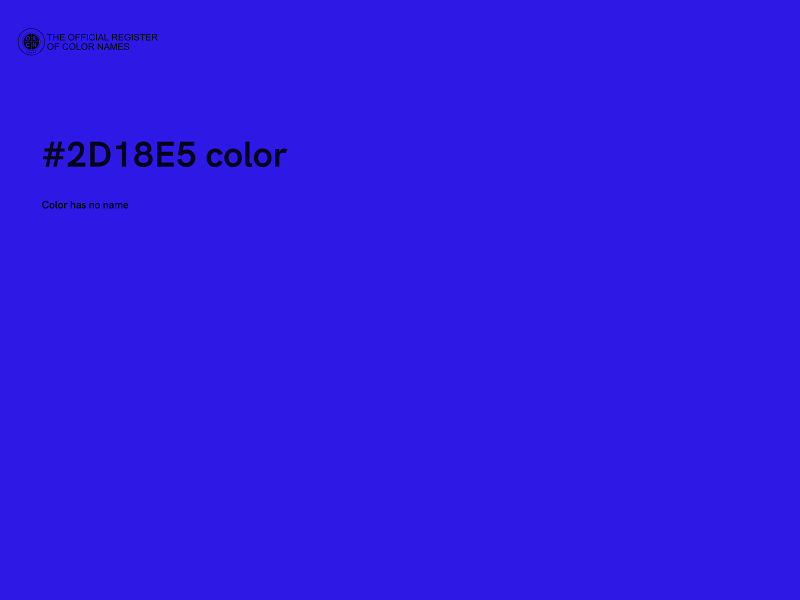 #2D18E5 color image