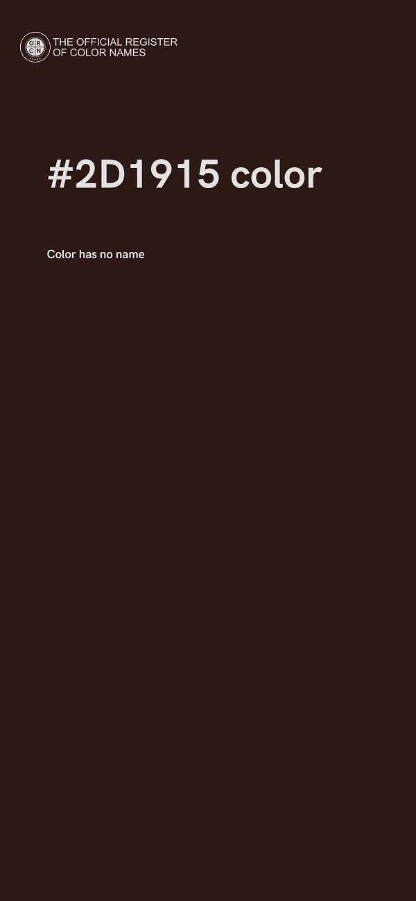#2D1915 color image