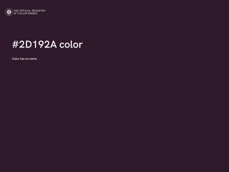 #2D192A color image