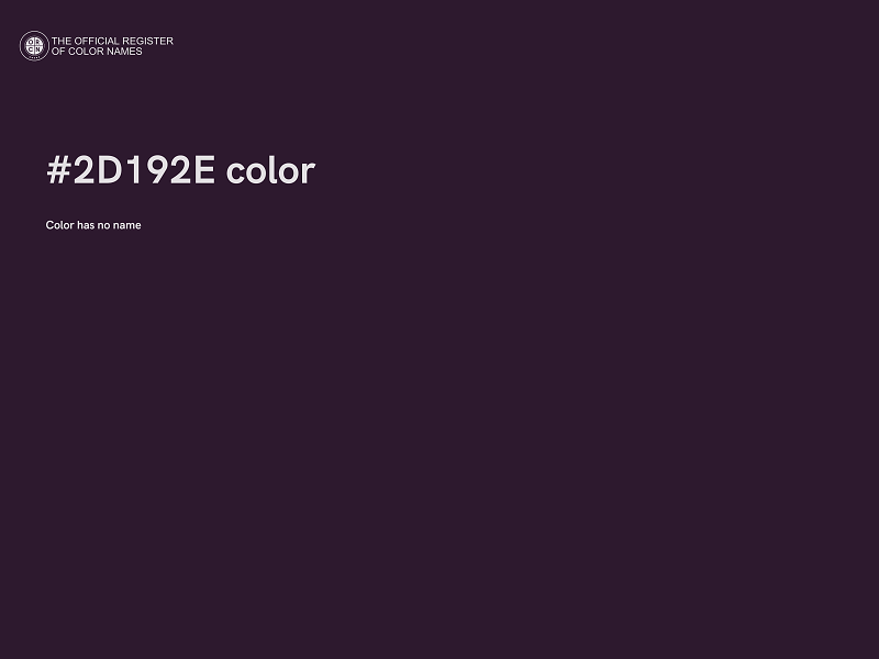 #2D192E color image