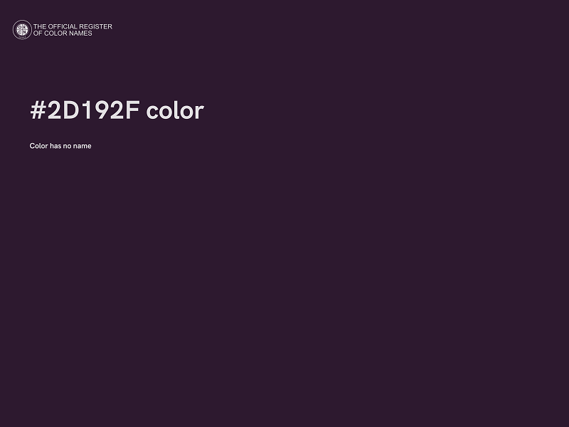 #2D192F color image