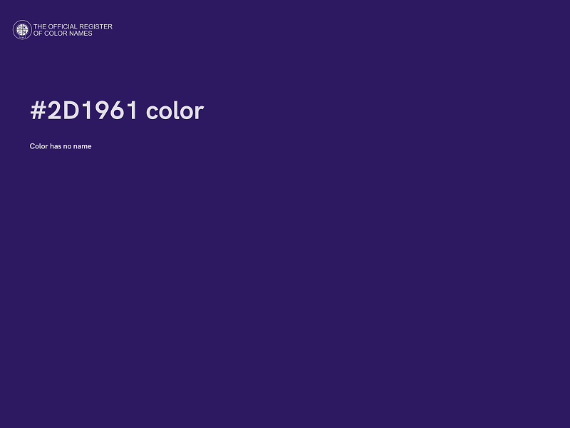 #2D1961 color image