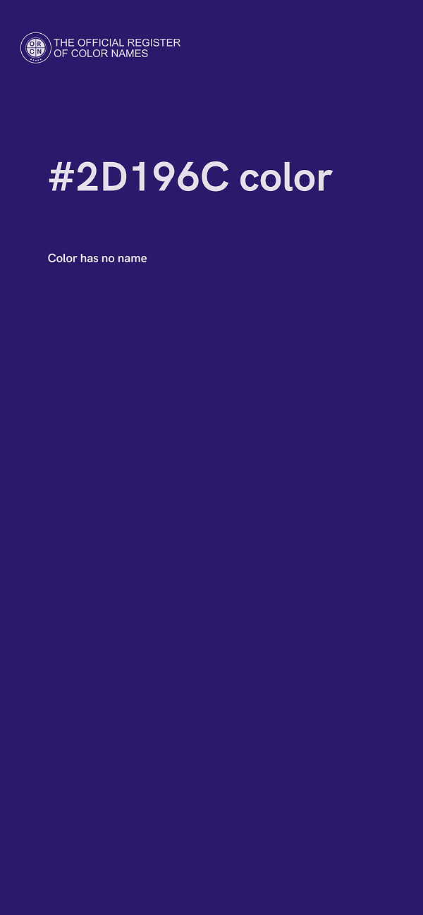#2D196C color image