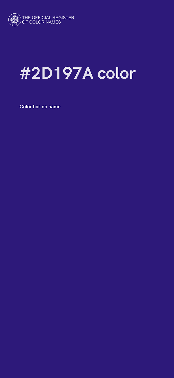 #2D197A color image