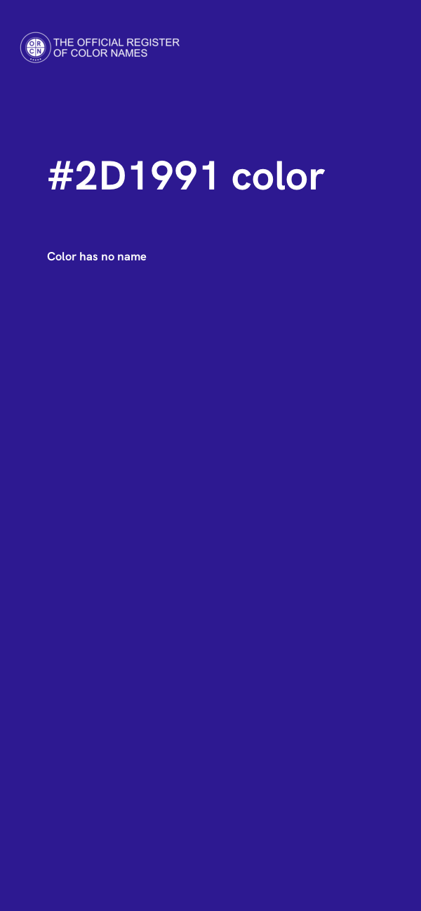 #2D1991 color image