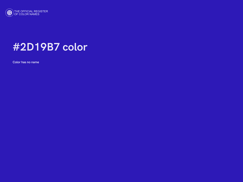 #2D19B7 color image