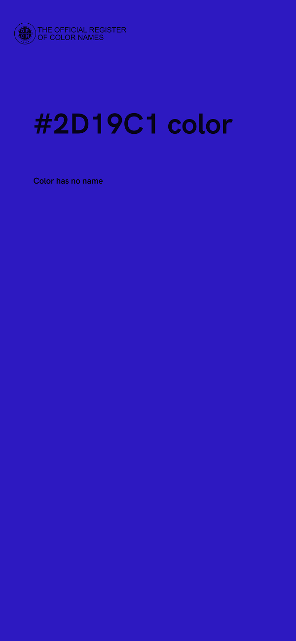#2D19C1 color image