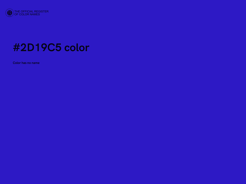#2D19C5 color image