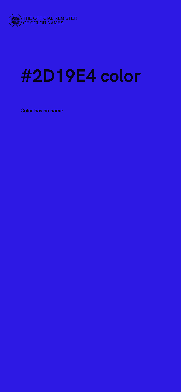 #2D19E4 color image