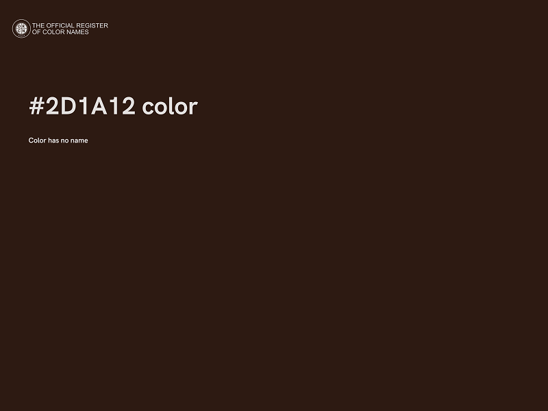 #2D1A12 color image