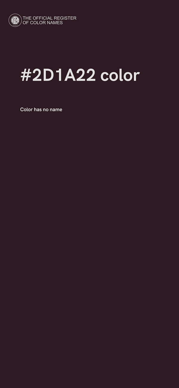 #2D1A22 color image