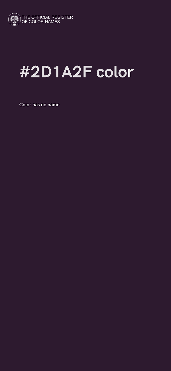 #2D1A2F color image